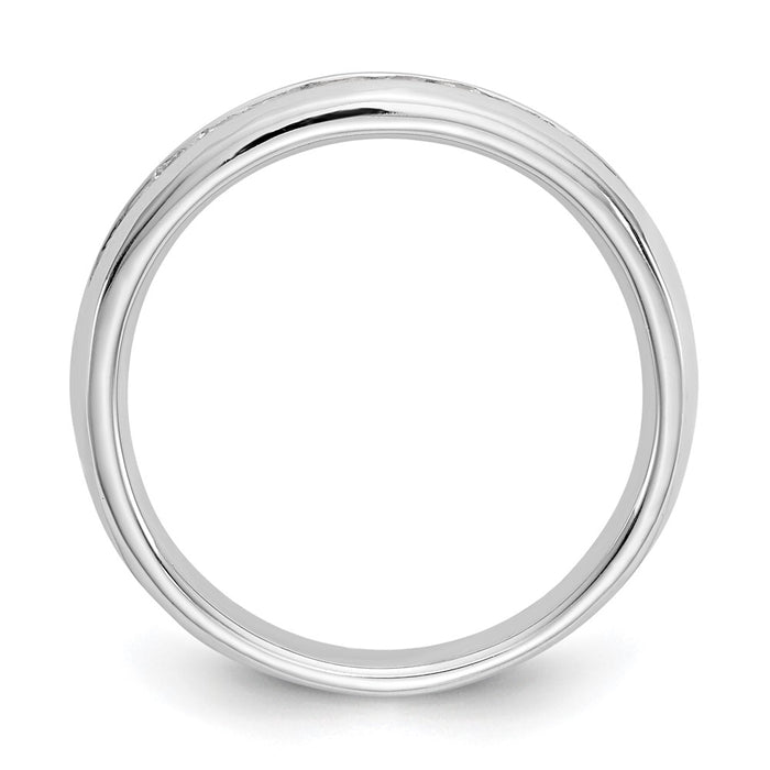 Buy Stylish 14K White Gold 9-Stone Diamond Band - 1/5 Carat Value Deal-2