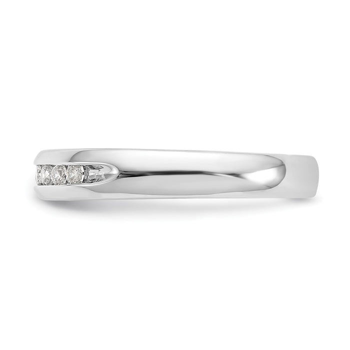 Buy 14K White Gold Channel Band Mounting for 9 x 1.8mm Round Gems - Stylish Value-3