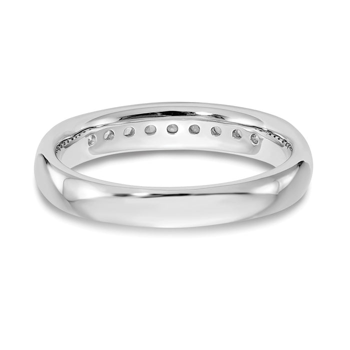Buy 14K White Gold Channel Band Mounting for 9 x 1.8mm Round Gems - Stylish Value-5