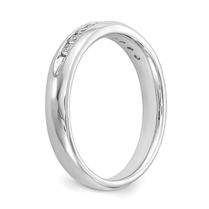 Buy 14K White Gold Channel Band Mounting for 9 x 1.8mm Round Gems - Stylish Value-6