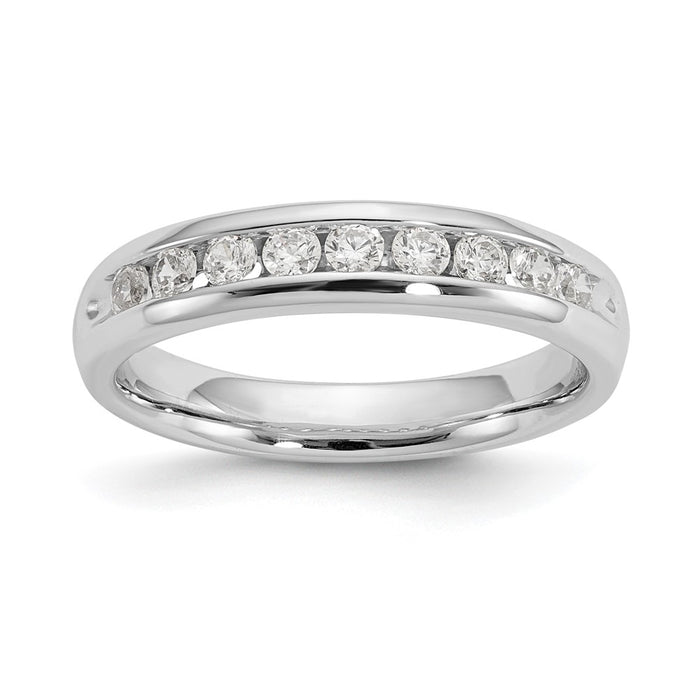 Buy Exclusive 14K White Gold 9-Stone Diamond Band - 3/8 Carat, Stylish Value!-1
