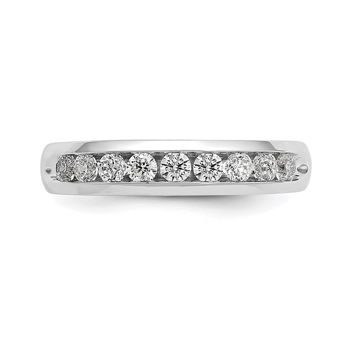 Buy Stylish 14K White Gold 9-Stone Diamond Band - 1/2 Carat Luxury Design-4