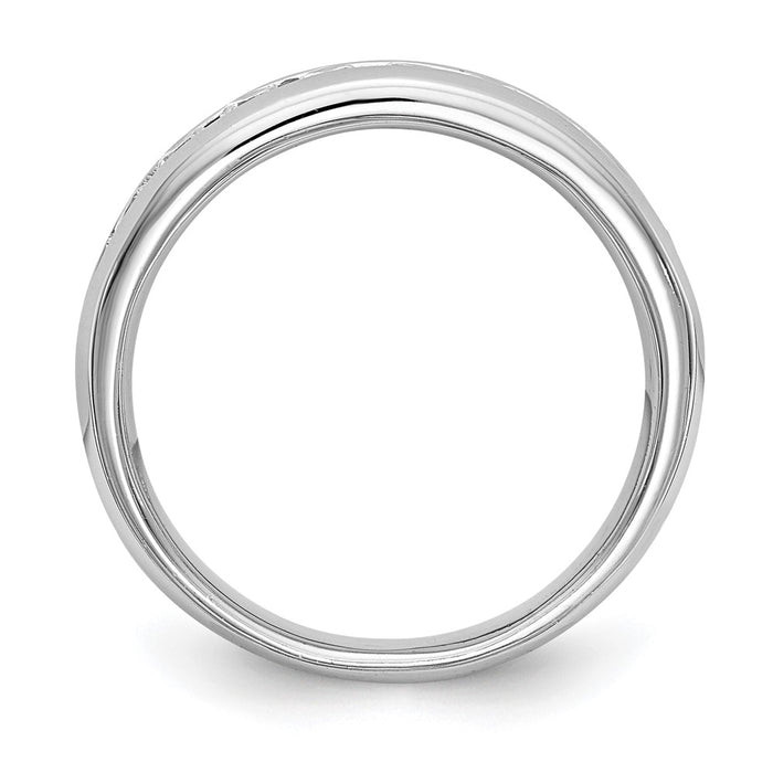 Buy High-Quality 14K White Gold Band Mounting for 9 x 2.7mm Round Gems-2