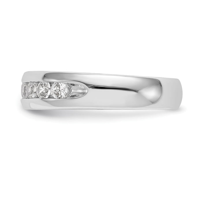 Buy Stylish 14K White Gold 9-Stone Round Diamond Band - 3/4 Carat Luxury-3