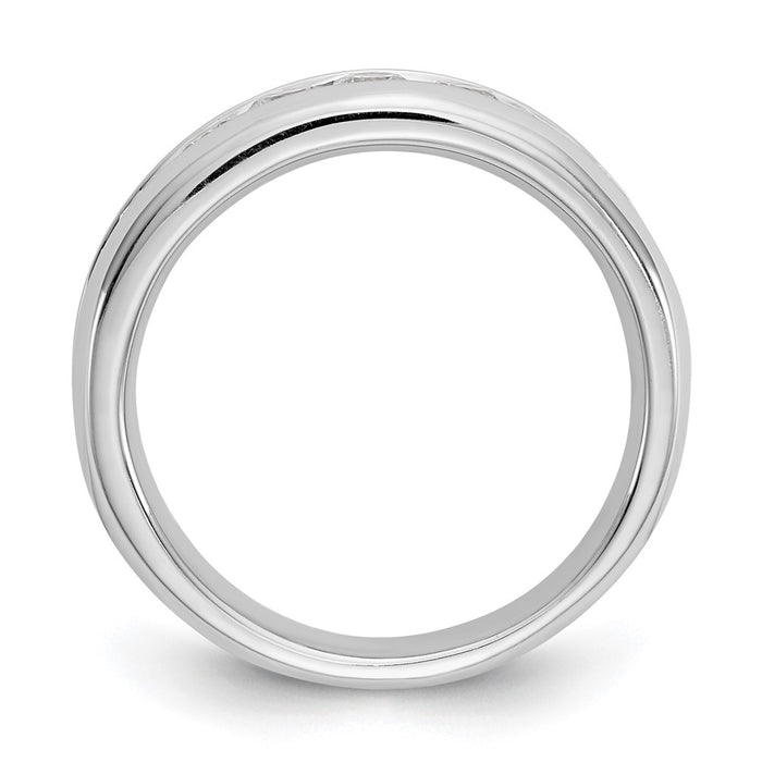 High-Quality 14K White Gold Channel Band Mounting for 9 x 3.0mm Stones-2