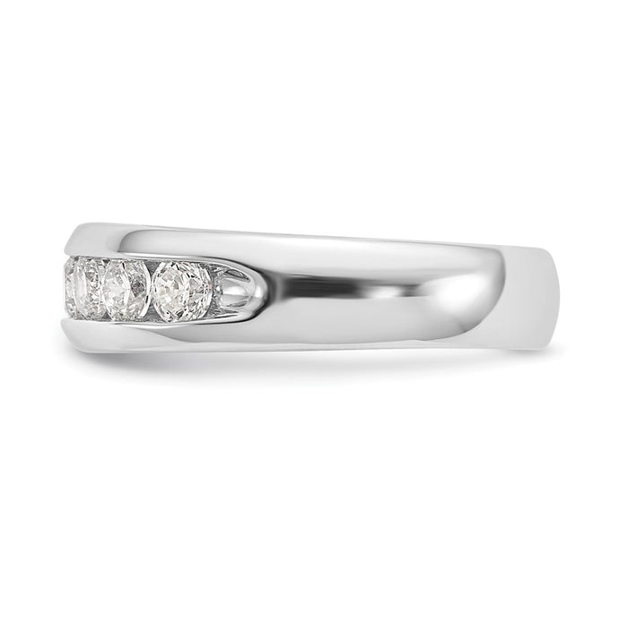 High-Quality 14K White Gold Channel Band Mounting for 9 x 3.0mm Stones-3