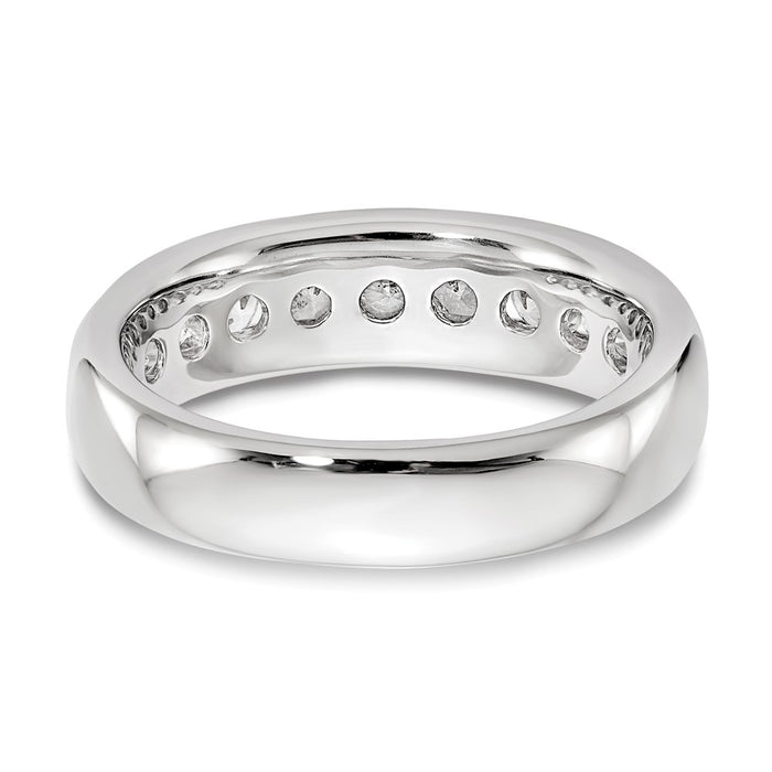 Order Stylish 14K White Gold 9-Stone Diamond Band - 1 Carat Total Weight-5