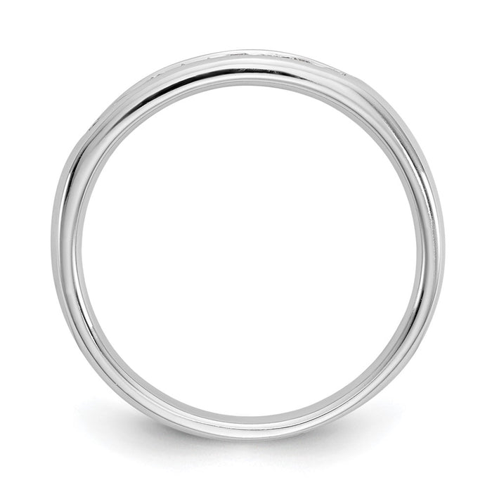 Exclusive 14K White Gold Channel Band Mounting for 9 x 1.5mm Gems-3