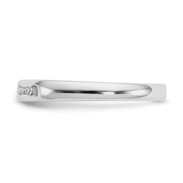 Exclusive 14K White Gold Channel Band Mounting for 9 x 1.5mm Gems-4