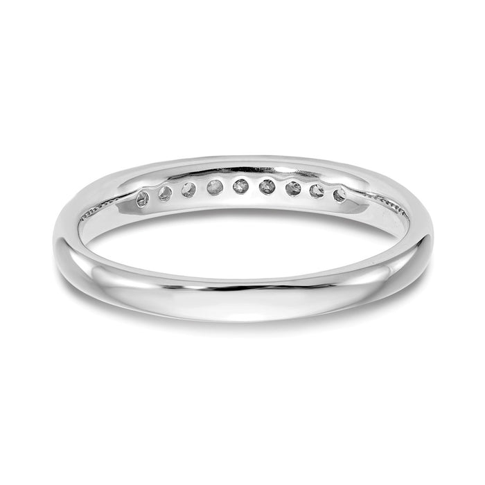 High-Quality 14K White Gold 9-Stone Diamond Band - 1/8 Carat, Stylish Value-5