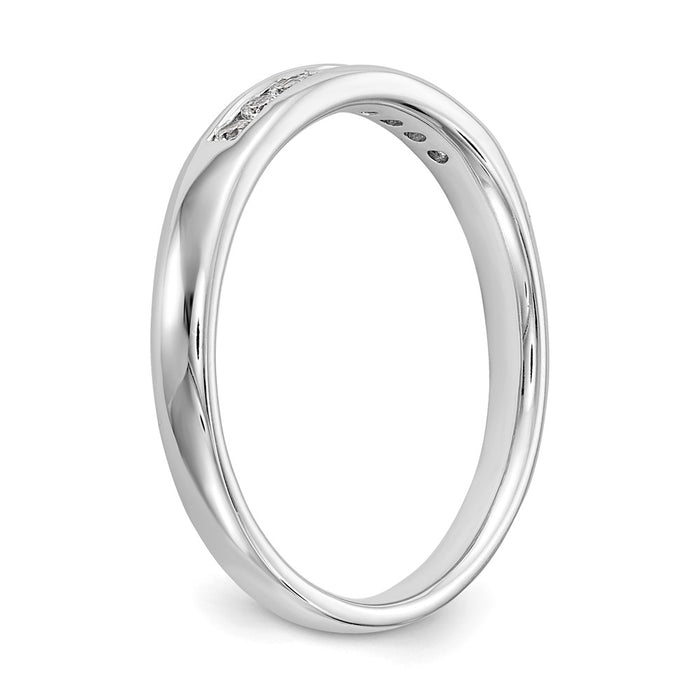 Exclusive 14K White Gold Channel Band Mounting for 9 x 1.5mm Gems-7