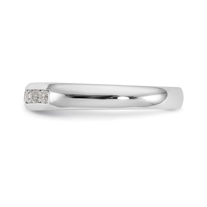 Buy Stylish 14K White Gold 9-Stone Diamond Band - 1/4 Carat Luxury Ring-3