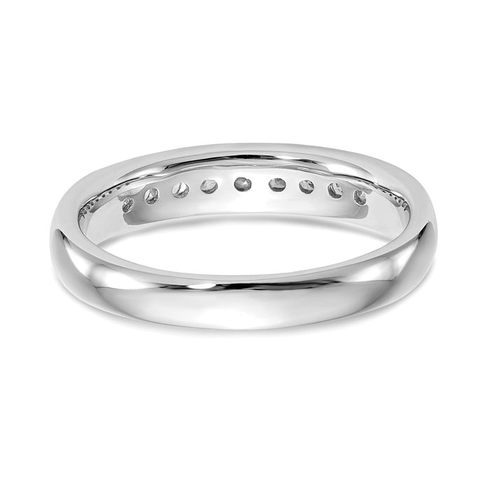 Exclusive 14K White Gold Diamond Band - 1/3 Carat, Stylish 9-Stone Design-5