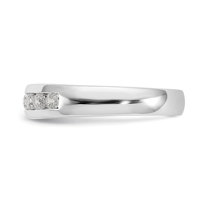 Buy Stylish 14K White Gold 9-Stone Diamond Channel Set Band, 1/2 Carat-3