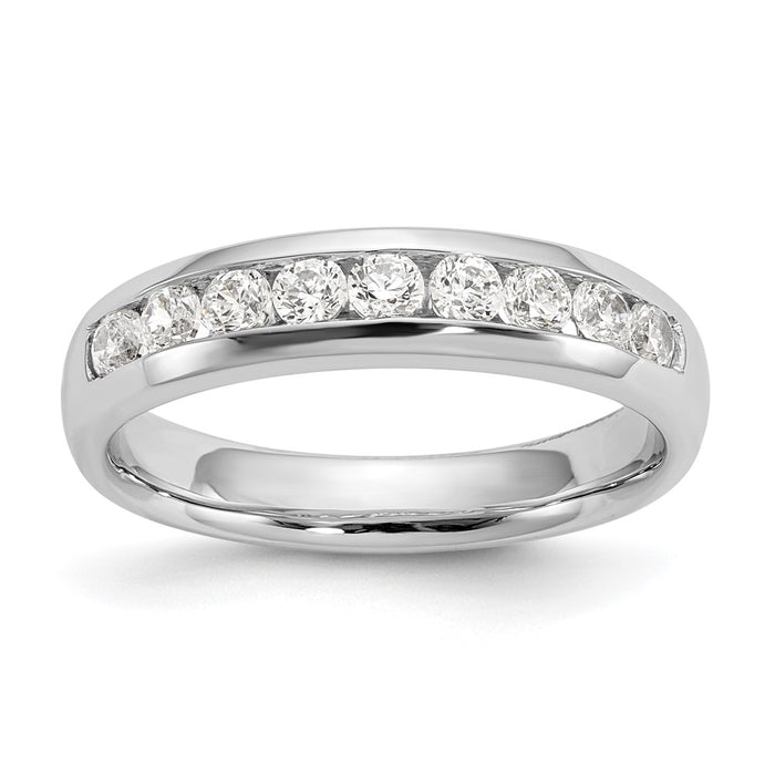 Buy Stylish 14K White Gold 9-Stone Diamond Channel Set Band, 1/2 Carat-1