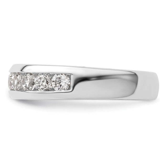 High-Quality 14K White Gold 9-Stone 3/4 Carat Diamond Channel Set Band - Stylish Value-3