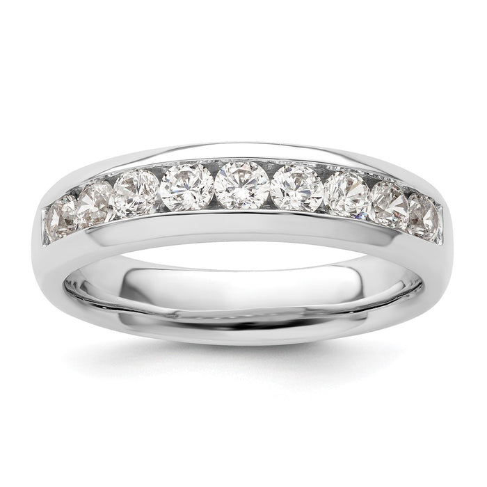 High-Quality 14K White Gold 9-Stone 3/4 Carat Diamond Channel Set Band - Stylish Value-1