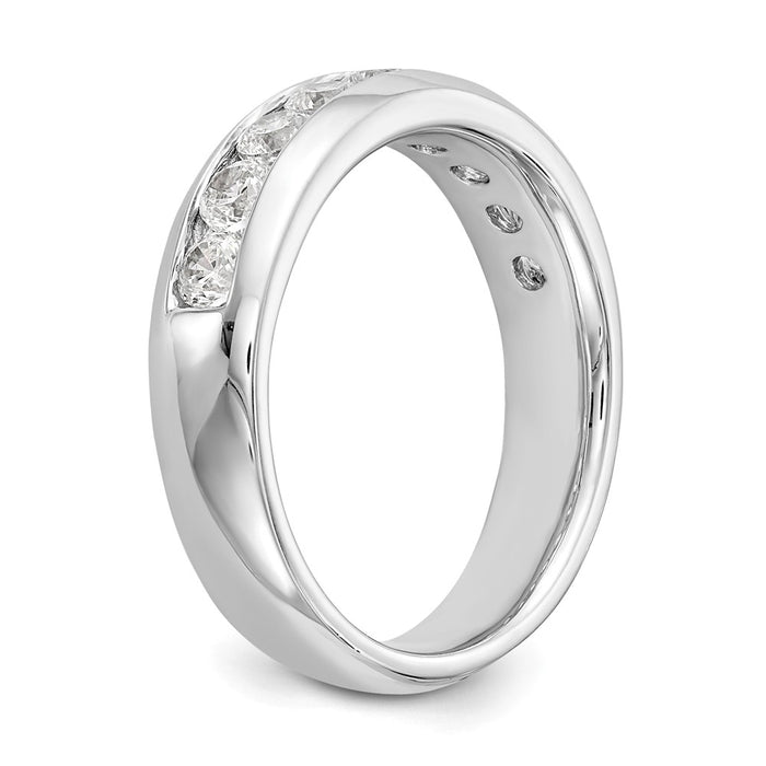 Exclusive 14K White Gold Channel Band Mounting - Fits 9 x 2.9mm Stones, Stylish Value-7