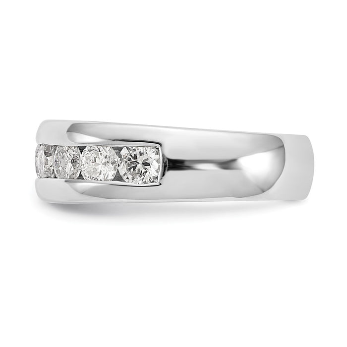 High-Quality 14K White Gold 9-Stone Diamond Band - 1.38 Carats, Stylish Value-3