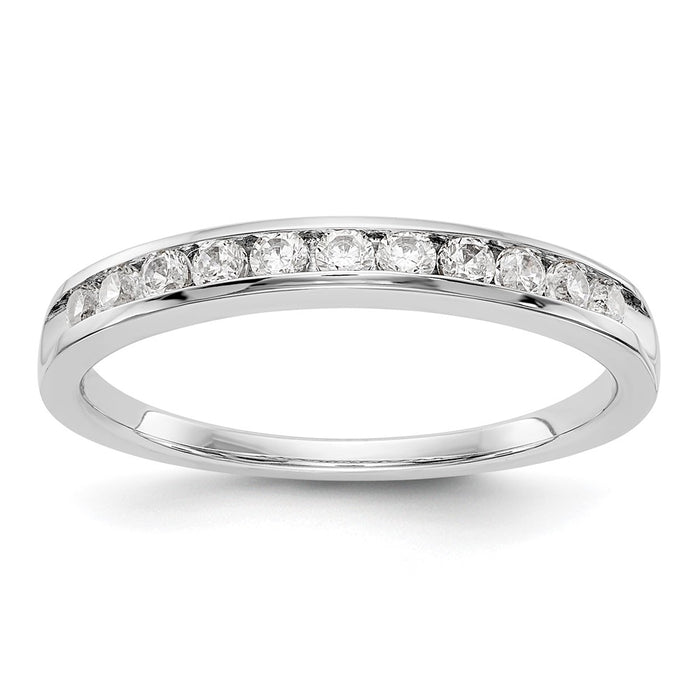 Buy Exclusive 14K White Gold Diamond Channel Band - 1/3 Carat, Stylish Design-1