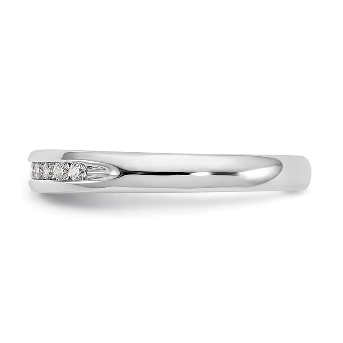 Buy Stylish 14K White Gold Band with 11 Round Diamonds - 1/6 Carat Value!-3