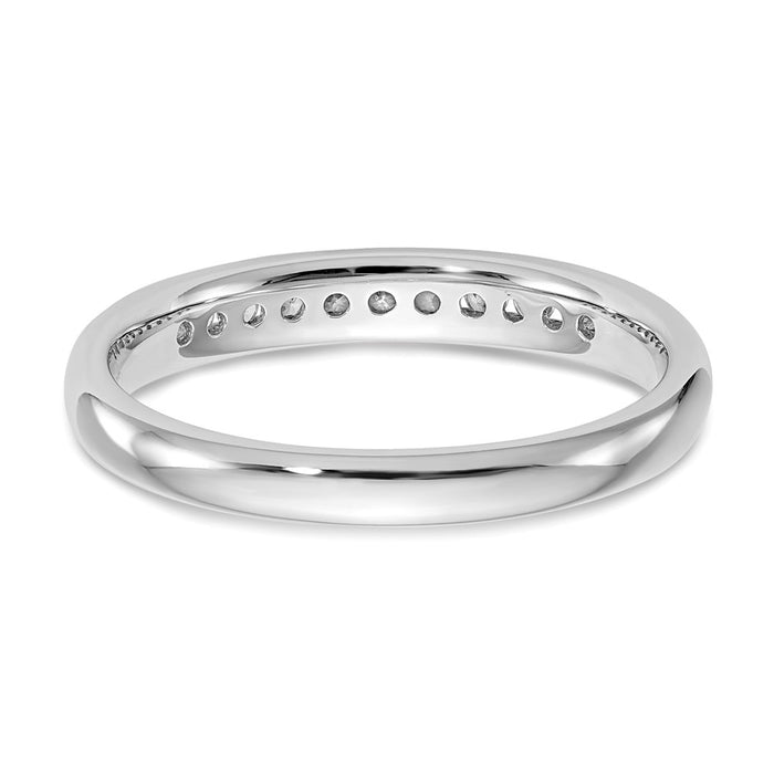 Buy Stylish 14K White Gold Band with 11 Round Diamonds - 1/6 Carat Value!-5