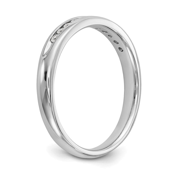 Buy Stylish 14K White Gold Band with 11 Round Diamonds - 1/6 Carat Value!-6