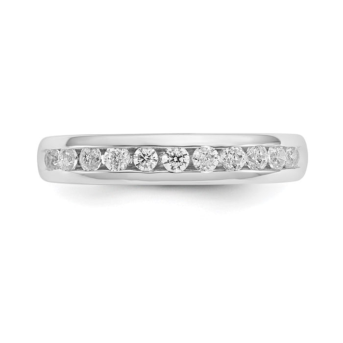 Buy 14K White Gold Channel Band Mounting for 11 Stones - Stylish and Affordable-4