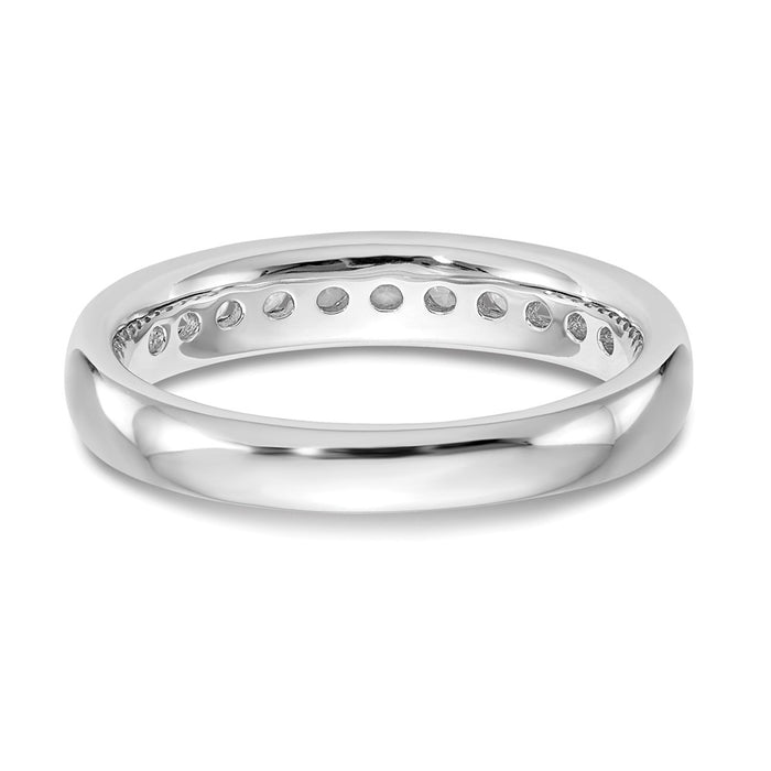 High-Quality 14K White Gold 11-Stone Diamond Band - Stylish 3/8 Carat Value!-5