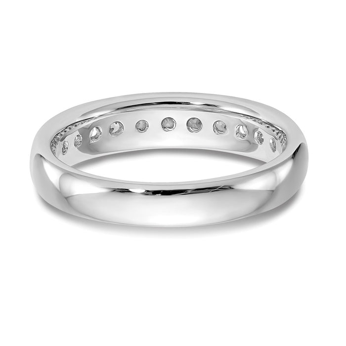 Buy Designer 14K White Gold 11-Stone Diamond Channel Set Band, 1/2 Carat Value-5