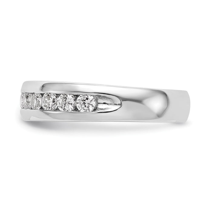 Buy Stylish 14K White Gold Channel Set Band - 3/4 Carat Round Diamonds, 11-Stone-3