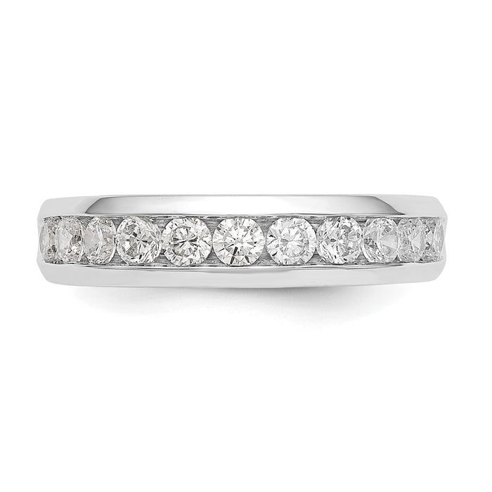 Buy Stylish 14K White Gold Channel Set Band - 3/4 Carat Round Diamonds, 11-Stone-4