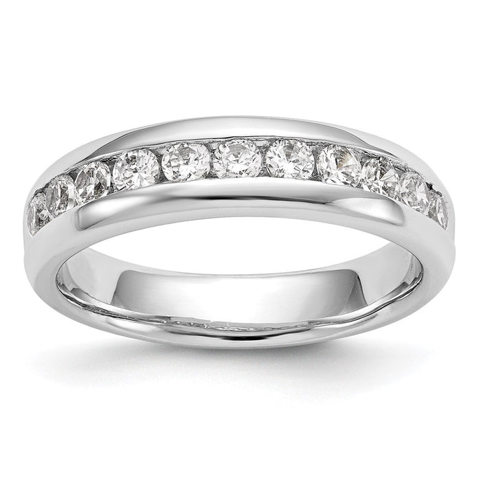 Buy Stylish 14K White Gold Channel Set Band - 3/4 Carat Round Diamonds, 11-Stone-1