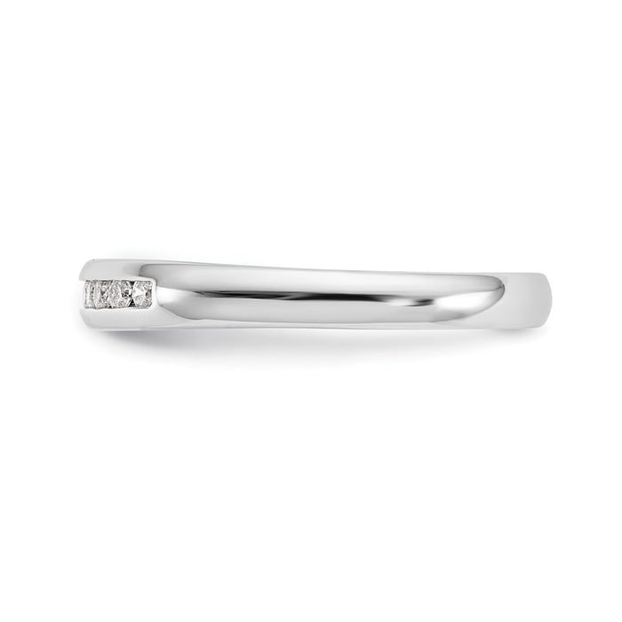 Buy Designer 14K White Gold Channel Band Mounting for 11 Stones, Affordable!-3