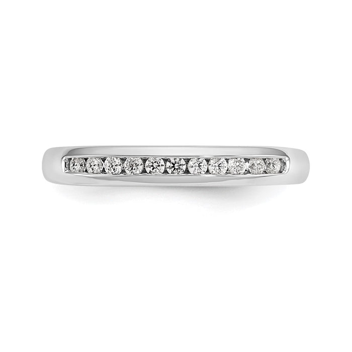 Buy Designer 14K White Gold Channel Band Mounting for 11 Stones, Affordable!-4