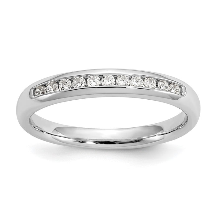 Buy Designer 14K White Gold Channel Band Mounting for 11 Stones, Affordable!-1