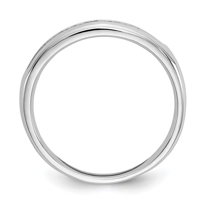 Buy Stylish 14K White Gold Channel Band for 11 Stones - Affordable Jewelry-2