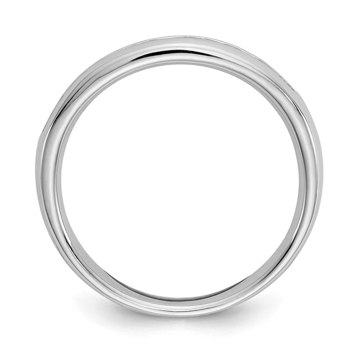 High-Quality 14K White Gold Channel Band for 11 Round Stones - Stylish Value!-2