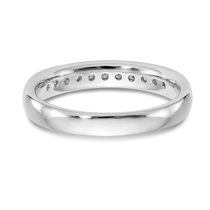 High-Quality 14K White Gold Channel Band for 11 Round Stones - Stylish Value!-5