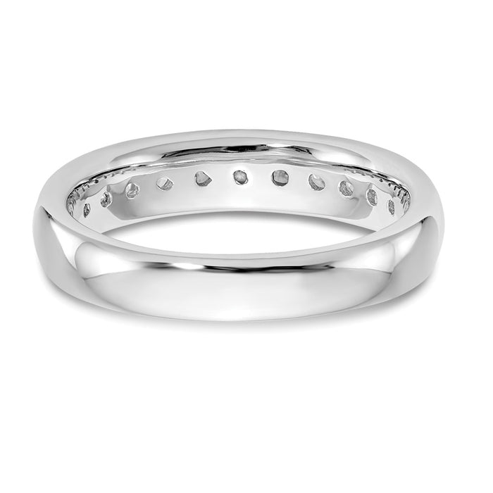 High-Quality 14K White Gold Channel Band for 11 x 2.1mm Round Gems, Stylish-5