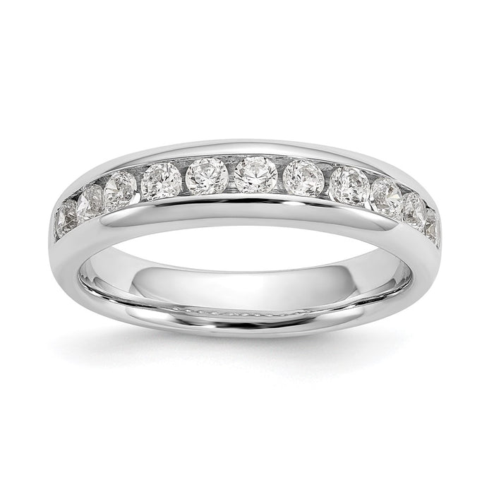 Buy 14K White Gold Channel Band Mounting for 11 Stones - Stylish & Affordable-1