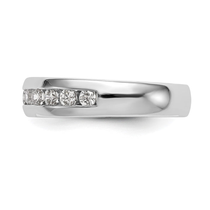Buy Exclusive 14K White Gold 11-Stone Diamond Band - 3/4 Carat Luxury Value-3