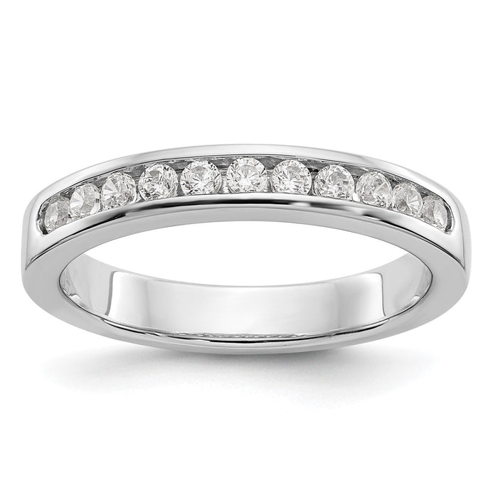 Buy Luxury Platinum 11-Stone Diamond Band | 1 Carat, Stylish Channel Set-1