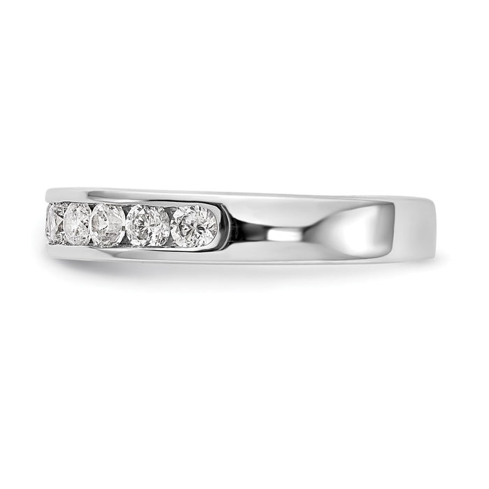 Order Stylish Platinum 11-Stone 3/4 Carat Round Diamond Channel Set Band-3