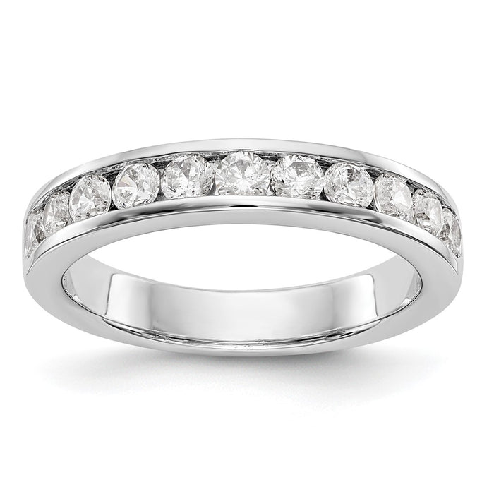 Order Stylish Platinum 11-Stone 3/4 Carat Round Diamond Channel Set Band-1