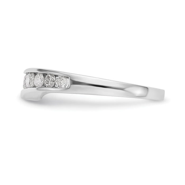 Exclusive 14K White Gold Wedding Band with 1/2 Carat Diamonds - Stylish Design-3