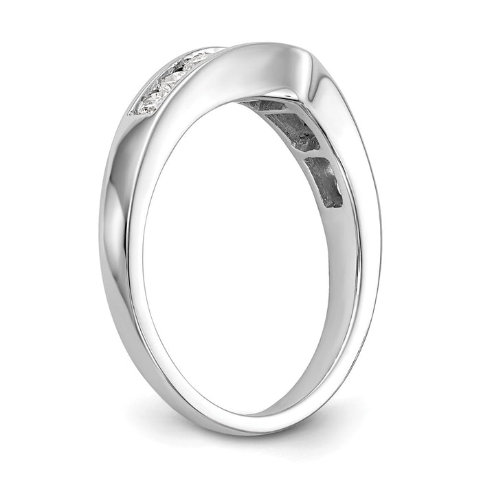 Exclusive 14K White Gold Wedding Band with 1/2 Carat Diamonds - Stylish Design-6