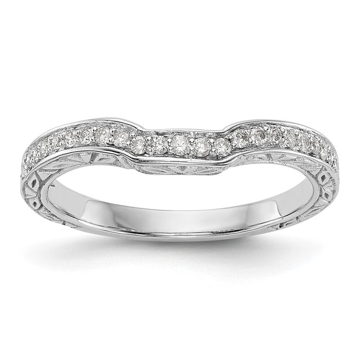 Buy Stylish 14K White Gold Vintage 1/8 Carat Diamond Eternity Band-1