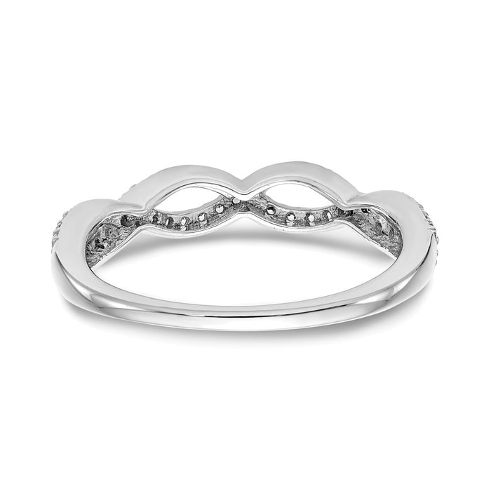 Buy Stylish 14K White Gold Twisted Diamond Band Setting for 50 Diamonds-5
