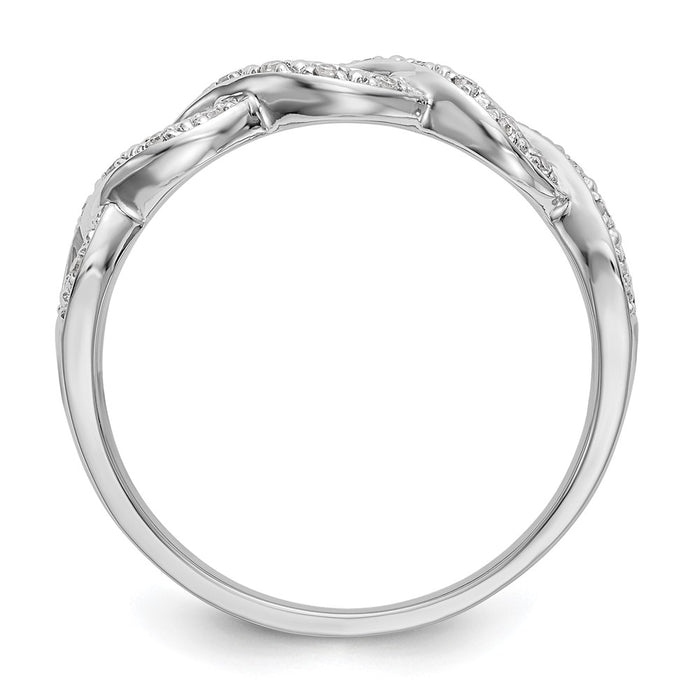 Buy Exclusive 14K White Gold Twisted Diamond Band Setting for 24 Stones-2